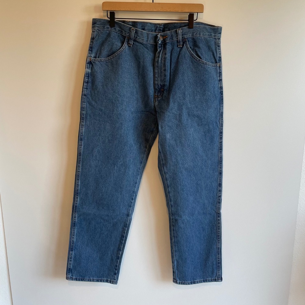 Rustler Wrangler Mens Regular Fit Straight Leg Jeans 36 x‎ 29 New